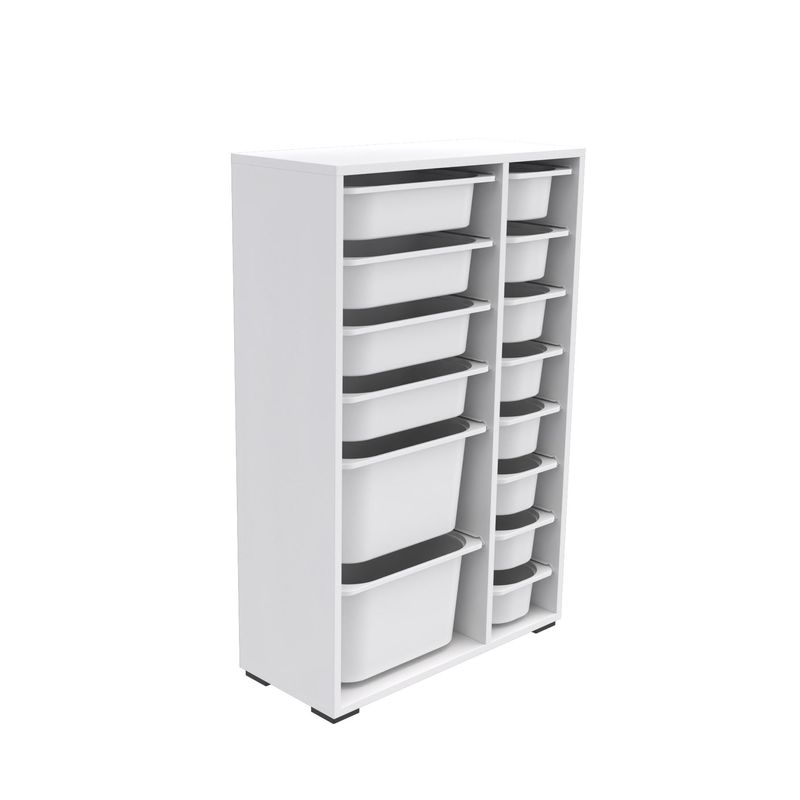 Casa si Gradina - Mobilier - Organizare si depozitare - Cutii depozitare - Dulap multifunctional, Hanah Home, pal melaminat, alb, 69.5x30x109 cm - Infinity.ro