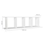 Casa si Gradina - Mobilier - Biblioteci si rafturi - Etajere - Etajera, Hanah Home, pal melaminat, alb, 120x33.6x19.5 cm - Infinity.ro