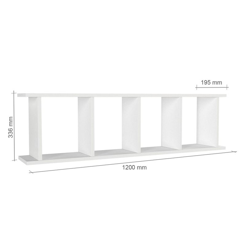 Casa si Gradina - Mobilier - Biblioteci si rafturi - Etajere - Etajera, Hanah Home, pal melaminat, alb, 120x33.6x19.5 cm - Infinity.ro