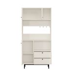 Casa si Gradina - Mobilier - Comode si corpuri - Corpuri bucatarie - Dulap multifunctional, Hanah Home, panou de particule melaminat, alb, 88x35.5x180 cm - Infinity.ro