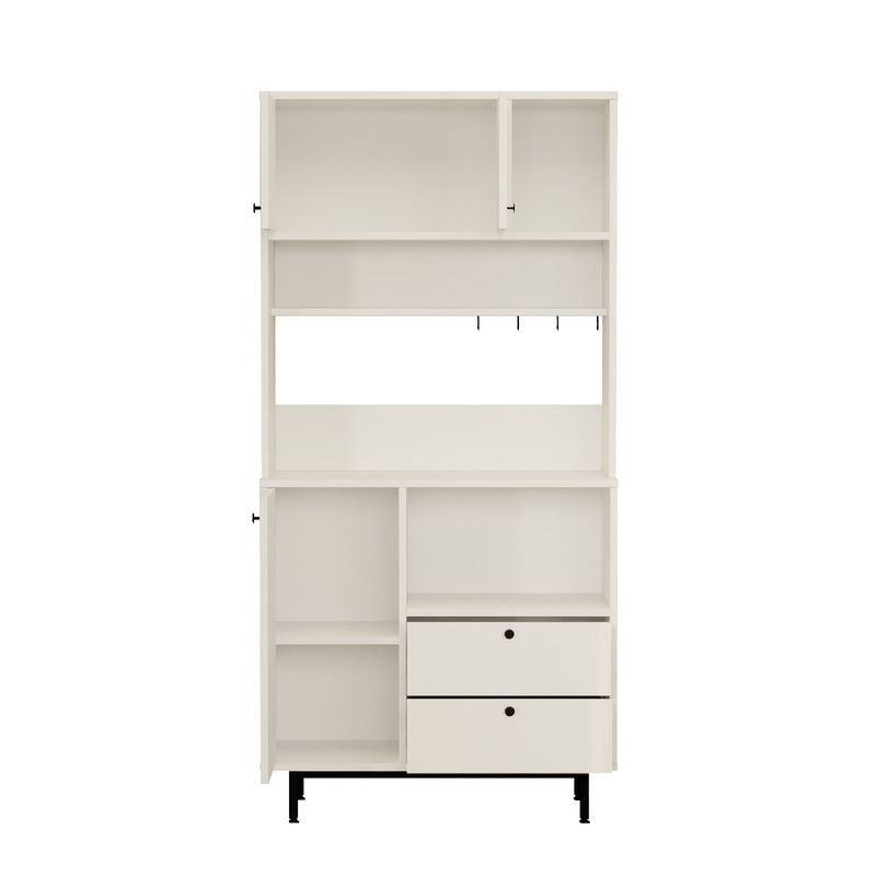 Casa si Gradina - Mobilier - Comode si corpuri - Corpuri bucatarie - Dulap multifunctional, Hanah Home, panou de particule melaminat, alb, 88x35.5x180 cm - Infinity.ro