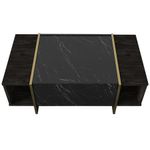 Casa si Gradina - Mobilier - Mese si birouri - Masute de cafea - Masuta de cafea, Hanah Home, pal melaminat, negru auriu, 103.8x60x37.3 cm - Infinity.ro