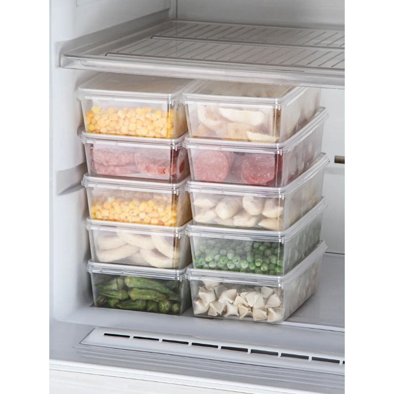 Casa si Gradina - Bucatarie si vesela - Organizare si depozitare bucatarie - Cutii alimentare - Set cutii de depozitare, Hermia, plastic, transparent, 14x24x6 cm, 2000 ml, 20 piese - Infinity.ro