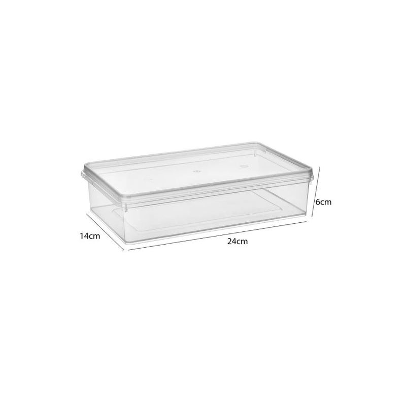 Casa si Gradina - Bucatarie si vesela - Organizare si depozitare bucatarie - Cutii alimentare - Set cutii de depozitare, Hermia, plastic, transparent, 14x24x6 cm, 2000 ml, 20 piese - Infinity.ro