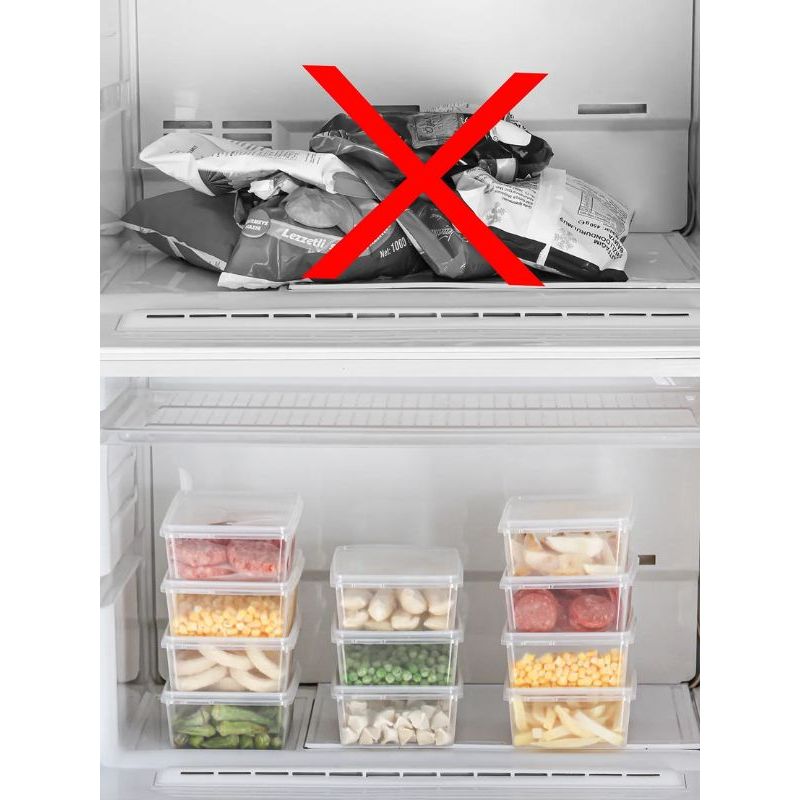 Casa si Gradina - Bucatarie si vesela - Organizare si depozitare bucatarie - Cutii alimentare - Set cutii de depozitare, Hermia, plastic, transparent, 14x24x6 cm, 2000 ml, 20 piese - Infinity.ro