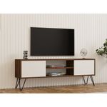 Casa si Gradina - Mobilier - Comode si corpuri - Comode - Comoda tv, Hanah Home, pal melaminat, nuc si alb, 140x50x30 cm - Infinity.ro