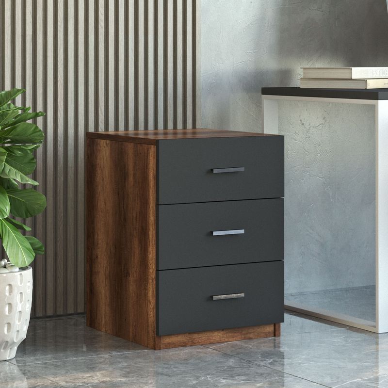 Casa si Gradina - Mobilier - Mese si birouri - Birouri - Set mobilier birou, Hanah Home, pal melaminat, nuc antracit, 956LCS2113 - Infinity.ro