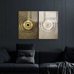 Casa si Gradina - Decoratiuni - Tablouri - Tablou decorativ, Wallxpert, sticla temperata, multicolor, 50x70 cm, set 2 bucati, 698GLS1166 - Infinity.ro