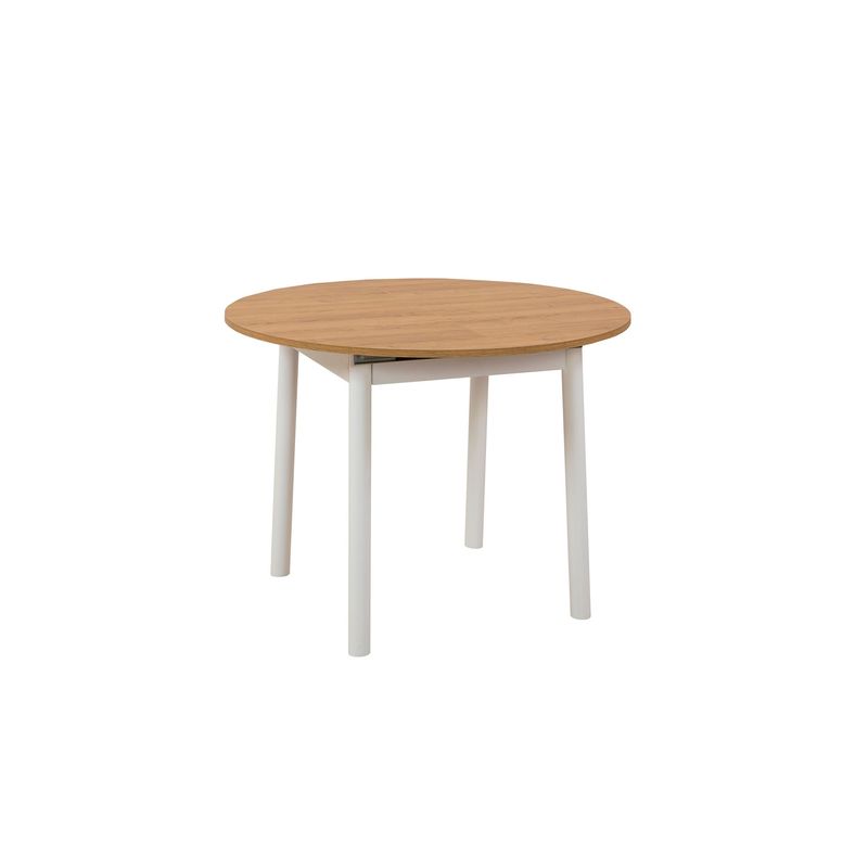 Casa si Gradina - Mobilier - Mese si birouri - Mese bucatarie si dining - Masa extensibila, Hanah Home, pal melaminat, stejar si alb, 100x100x75 cm - Infinity.ro