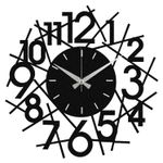 Casa si Gradina - Decoratiuni - Ceasuri - Ceas de perete decorativ, Wallxpert, metal, negru, 48x48 cm, 279ENZ1829 - Infinity.ro