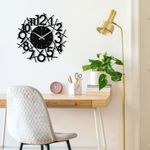 Casa si Gradina - Decoratiuni - Ceasuri - Ceas de perete decorativ, Wallxpert, metal, negru, 48x48 cm, 279ENZ1829 - Infinity.ro
