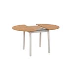 Casa si Gradina - Mobilier - Mese si birouri - Mese bucatarie si dining - Masa extensibila, Hanah Home, pal melaminat, stejar si alb, 100x100x75 cm - Infinity.ro