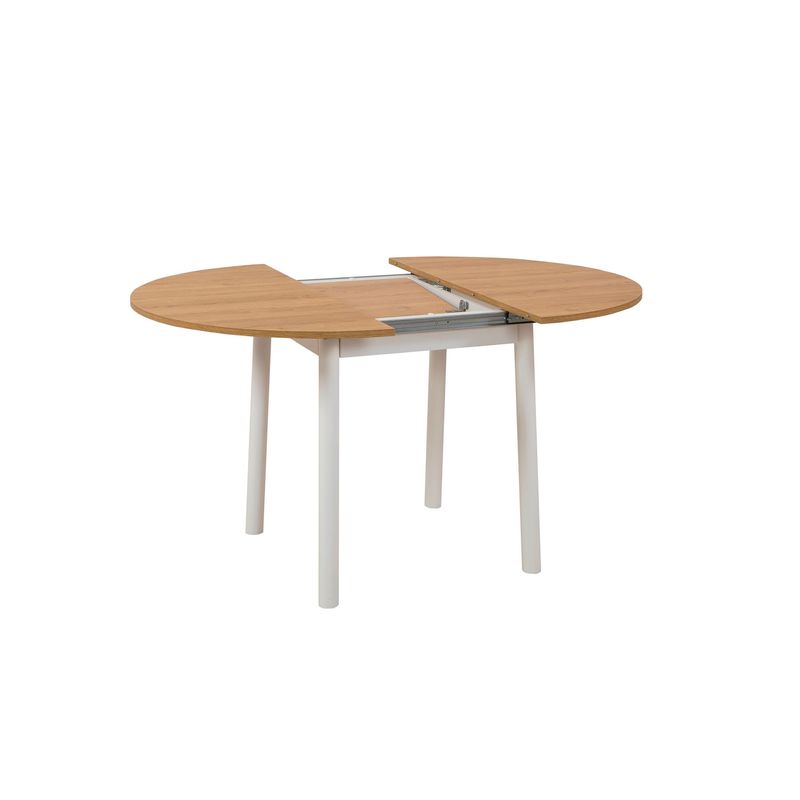 Casa si Gradina - Mobilier - Mese si birouri - Mese bucatarie si dining - Masa extensibila, Hanah Home, pal melaminat, stejar si alb, 100x100x75 cm - Infinity.ro