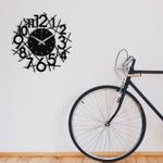 Casa si Gradina - Decoratiuni - Ceasuri - Ceas de perete decorativ, Wallxpert, metal, negru, 48x48 cm, 279ENZ1829 - Infinity.ro