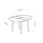 Casa si Gradina - Mobilier - Mese si birouri - Mese bucatarie si dining - Masa extensibila, Hanah Home, pal melaminat, stejar si alb, 100x100x75 cm - Infinity.ro