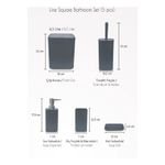 Casa si Gradina - Sanitare - Suporturi si accesorii baie - Accesorii baie - Set accesorii baie, L'essentiel Maison, plastic, alb, 5 piese - Infinity.ro