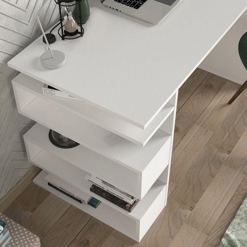Casa si Gradina - Mobilier - Mese si birouri - Birouri - Birou de studiu, Hanah Home, pal melaminat, alb, 120x60x75 cm, 745DCD3803 - Infinity.ro