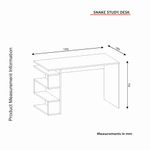 Casa si Gradina - Mobilier - Mese si birouri - Birouri - Birou de studiu, Hanah Home, pal melaminat, alb, 120x60x75 cm, 745DCD3803 - Infinity.ro