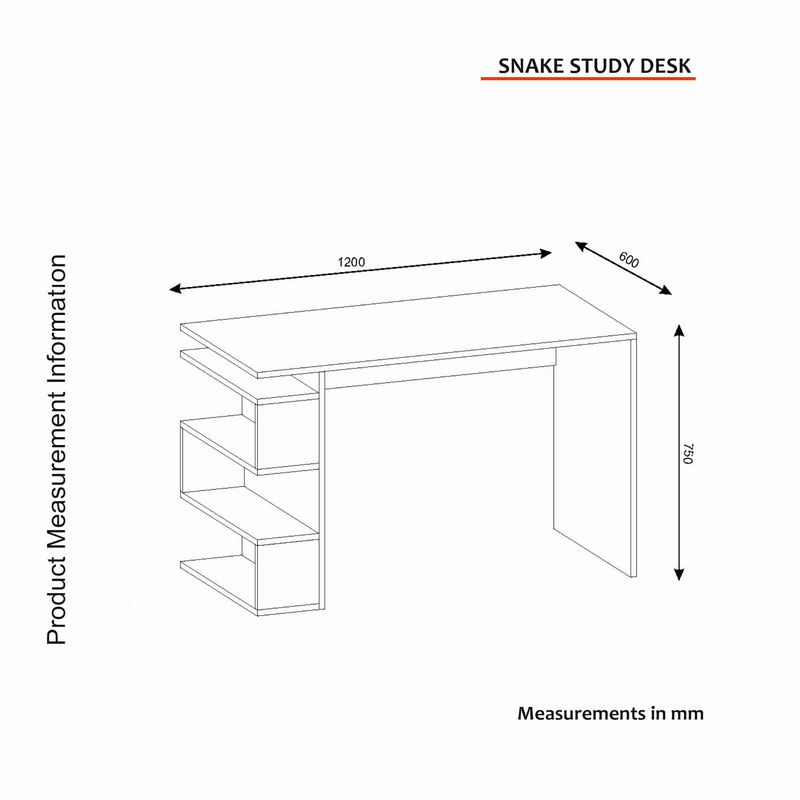 Casa si Gradina - Mobilier - Mese si birouri - Birouri - Birou de studiu, Hanah Home, pal melaminat, alb, 120x60x75 cm, 745DCD3803 - Infinity.ro