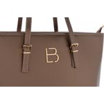 Fashion, accesorii si bijuterii - Femei - Accesorii femei - Genti si rucsacuri femei - Geanta tote, Lucky Bees, piele polivinilica, mink, 42x15x25 cm - Infinity.ro