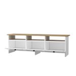 Casa si Gradina - Mobilier - Seturi de mobilier - Seturi living - Set mobilier living, Hanah Home, panou de particule melaminat, alb si stejar, 150x47x36 cm - Infinity.ro