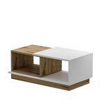 Casa si Gradina - Mobilier - Seturi de mobilier - Seturi living - Set mobilier living, Hanah Home, panou de particule melaminat, alb si stejar, 150x47x36 cm - Infinity.ro