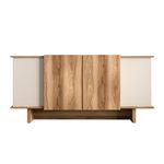 Casa si Gradina - Mobilier - Comode si corpuri - Console - Consola, Hanah Home, pal melaminat, nisip si nuc, 180x40x81 cm - Infinity.ro