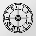 Casa si Gradina - Decoratiuni - Ceasuri - Ceas de perete decorativ, Wallxpert, metal, negru, 48x48 cm, 279ENZ1402 - Infinity.ro