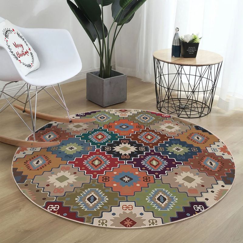 Casa si Gradina - Textile si covoare - Covoare - Covoare casa - Covor, Conceptum Hypnose, multicolor, 100x100 cm, bumbac si poliester, antibacterian, 599HFT4840 - Infinity.ro