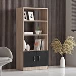 Casa si Gradina - Mobilier - Mese si birouri - Birouri - Set mobilier birou, Hanah Home, pal melaminat, stejar si negru, 4 piese - Infinity.ro