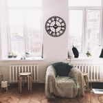 Casa si Gradina - Decoratiuni - Ceasuri - Ceas de perete decorativ, Wallxpert, metal, negru, 48x48 cm, 279ENZ1402 - Infinity.ro