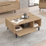Casa si Gradina - Mobilier - Seturi de mobilier - Seturi living - Set mobilier living, Hanah Home, pal melaminat, stejar, picioare metalice, 956LCS2532 - Infinity.ro