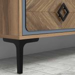 Casa si Gradina - Mobilier - Seturi de mobilier - Seturi living - Set mobilier living, Hanah Home, pal melaminat, nuc si albastru, 180x52x35 cm - Infinity.ro