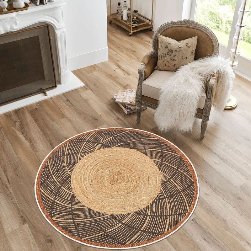 Casa si Gradina - Textile si covoare - Covoare - Covoare casa - Covor, Conceptum Hypnose, crem, 120x120 cm, 70% bumbac, 30% poliester, antibacterian, 599HFT4924 - Infinity.ro
