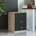 Casa si Gradina - Mobilier - Mese si birouri - Birouri - Set mobilier birou, Hanah Home, pal melaminat, stejar si negru, 4 piese - Infinity.ro