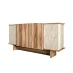 Casa si Gradina - Mobilier - Comode si corpuri - Console - Consola, Hanah Home, pal melaminat, travertin si nuc, 180x40x81 cm - Infinity.ro