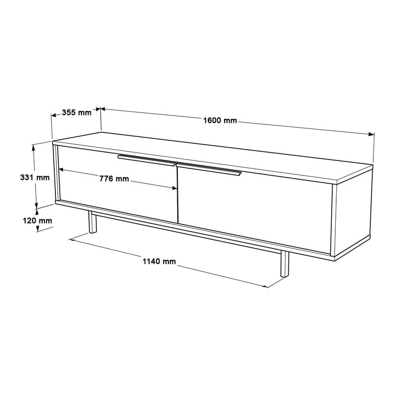 Casa si Gradina - Mobilier - Seturi de mobilier - Seturi living - Set mobilier living, Hanah Home, pal melaminat, stejar, picioare metalice, 956LCS2532 - Infinity.ro