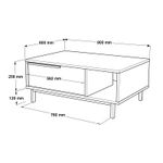 Casa si Gradina - Mobilier - Seturi de mobilier - Seturi living - Set mobilier living, Hanah Home, pal melaminat, stejar, picioare metalice, 956LCS2532 - Infinity.ro