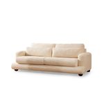 Casa si Gradina - Mobilier - Canapele si coltare - Canapele - Canapea 3 locuri, Hanah Home, lemn fag si pal, bej, 230x105x90 cm - Infinity.ro