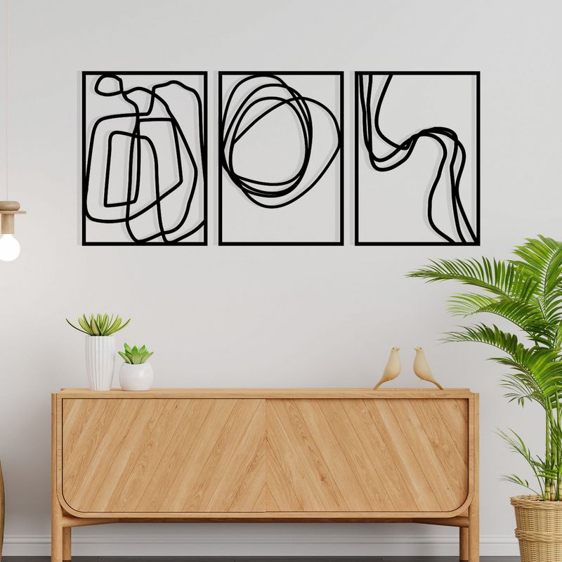 Casa si Gradina - Decoratiuni - Decoratiuni perete - Accesoriu decorativ de perete, Wallxpert, metal, negru, 120x54 cm - Infinity.ro