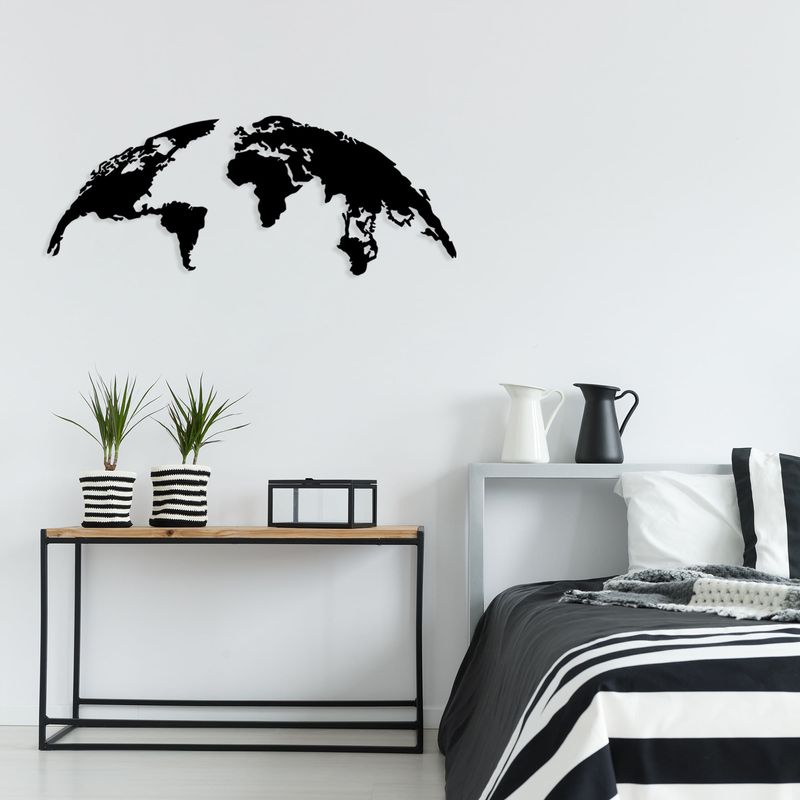 Casa si Gradina - Decoratiuni - Decoratiuni perete - Decoratiune perete, Wallxpert, metal, negru, 120x47 cm - Infinity.ro