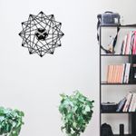 Casa si Gradina - Decoratiuni - Ceasuri - Ceas de perete decorativ, Wallxpert, metal, negru, 48x48 cm, 279ENZ1415 - Infinity.ro