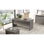 Casa si Gradina - Mobilier - Mese si birouri - Birouri - Birou de studiu, Hanah Home, panou din particule acoperit cu melamina, maro gri antracit, 180x89.5x75 cm - Infinity.ro