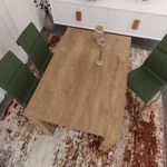 Casa si Gradina - Mobilier - Mese si birouri - Mese bucatarie si dining - Masa dining, Hanah Home, panou de particule melaminat, stejar, 120x80x78 cm - Infinity.ro