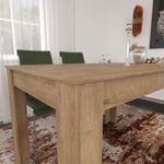 Casa si Gradina - Mobilier - Mese si birouri - Mese bucatarie si dining - Masa dining, Hanah Home, panou de particule melaminat, stejar, 120x80x78 cm - Infinity.ro