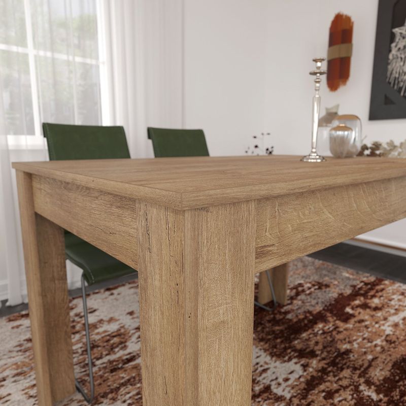 Casa si Gradina - Mobilier - Mese si birouri - Mese bucatarie si dining - Masa dining, Hanah Home, panou de particule melaminat, stejar, 120x80x78 cm - Infinity.ro