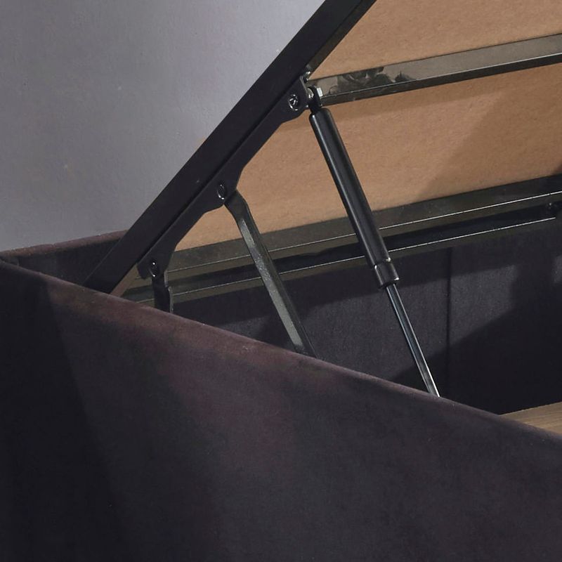 Casa si Gradina - Mobilier - Saltele si somiere - Somiere - Somiera cu tablie, Hanah Home, otel si mdf, negru, 90x190 cm - Infinity.ro