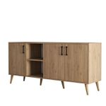 Casa si Gradina - Mobilier - Comode si corpuri - Console - Consola, Hanah Home, pal melaminat, stejar, 180x45x80 cm, 389MZA2205 - Infinity.ro