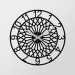 Casa si Gradina - Decoratiuni - Ceasuri - Ceas de perete decorativ, Wallxpert, metal, negru, 48x48 cm, 279ENZ1409 - Infinity.ro