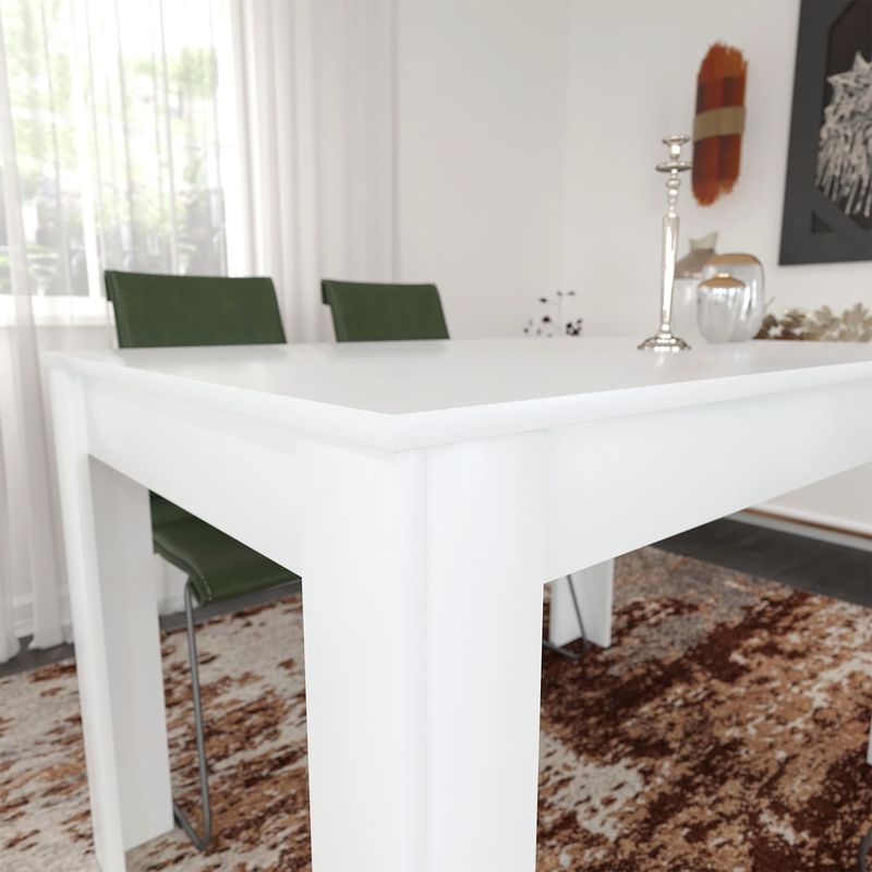 Casa si Gradina - Mobilier - Mese si birouri - Mese bucatarie si dining - Masa dining, Hanah Home, panou aglomerat melaminat, alb, 120x80x78 cm - Infinity.ro